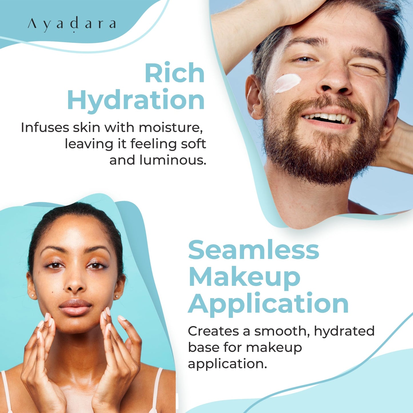 Ayadara Acne Facial Moisturizer, 2 fl oz, Advanced Oil Control Face Moisturizer for Oily Skin, Hydrating Acne Cream & Anti Acne Moisturizer for Face, Powerful Skin Care Regimen for Men & Women