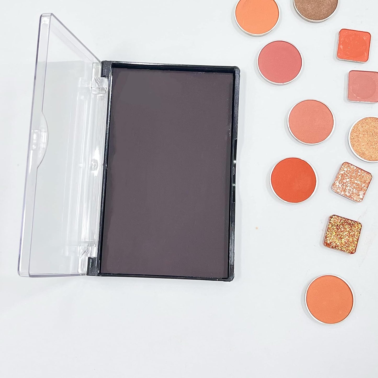 Empty Magnetic Clear Eyeshadow Palette - Lightweight Traveling Depotting Makeup Case | Small 4.76 x 3.11 Inches