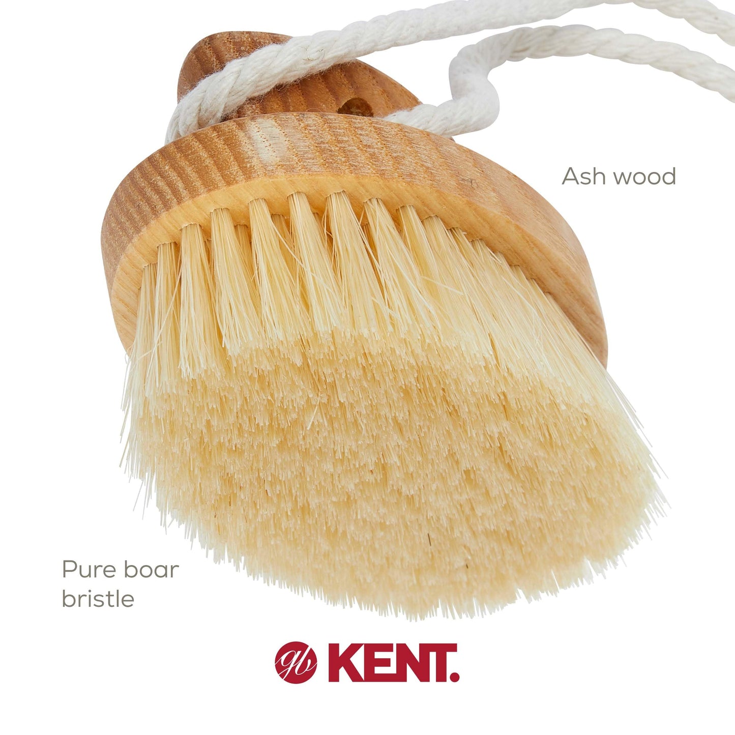 Kent FD11 Shower Brush with Wrist Strap - Exfoliating Body Brush for Wet or Dry Skin, Improves Circulation, Perfect for Lathering and Scrubbing, Made in England