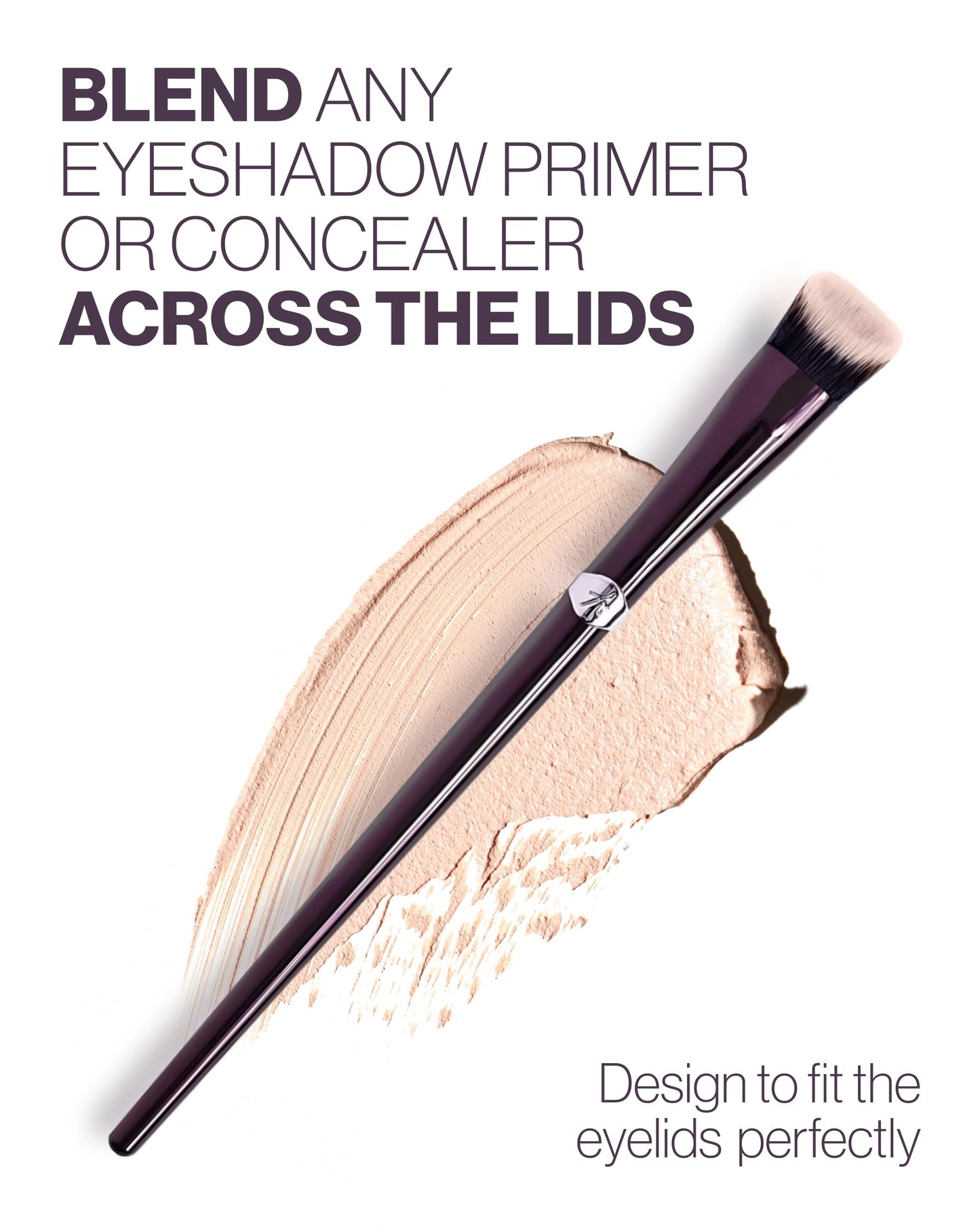 Anisa Beauty Eye Primer Brush | Soft, Vegan Fibers for Blending Eyeshadow Primer and Concealer | Professional Makeup Brush for Crease-Free, Long-Lasting Eye Base | Cruelty-Free