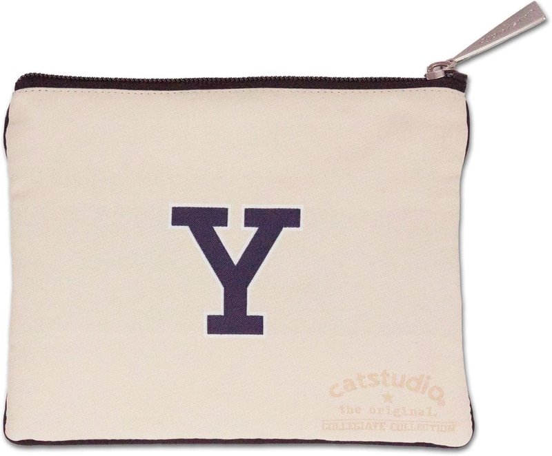 Yale University Zipper Pouch - Collegiate Travel Toiletry Bag | Ideal Gift for Alumni, Makeup & Dog Treats