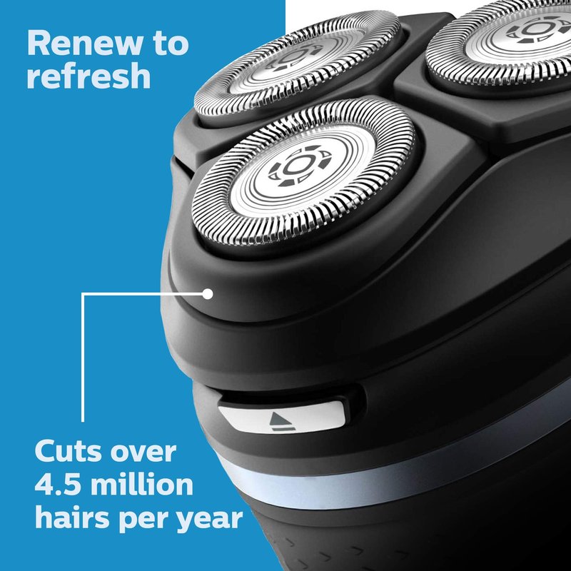 Philips Norelco SH30/52 Shaving Heads,Compatible with Philips Shavers Series 1000,3000 and 5000,Powerful Performance,Self-Sharpening,3 Pieces,Model SH30/52,(Pack of 3)