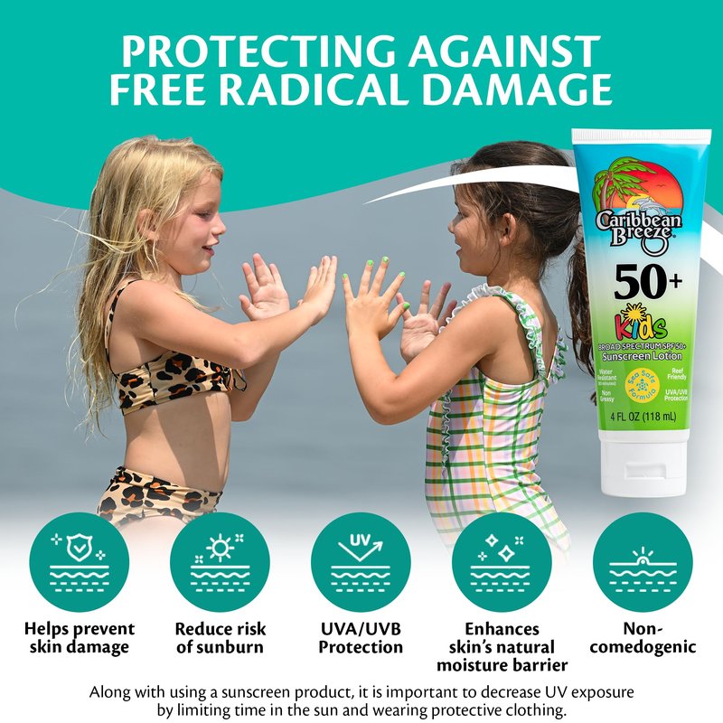 Coral Reef Safe Sunscreen SPF 30 Suntan Lotion, Mango Lime Scented Vacation Sunscreen, Reef-Safe Sunblock for Face & Body, Eco-Friendly, Water Resistant (80 Minutes), 4 Oz (120 mL) by Caribbean Breeze