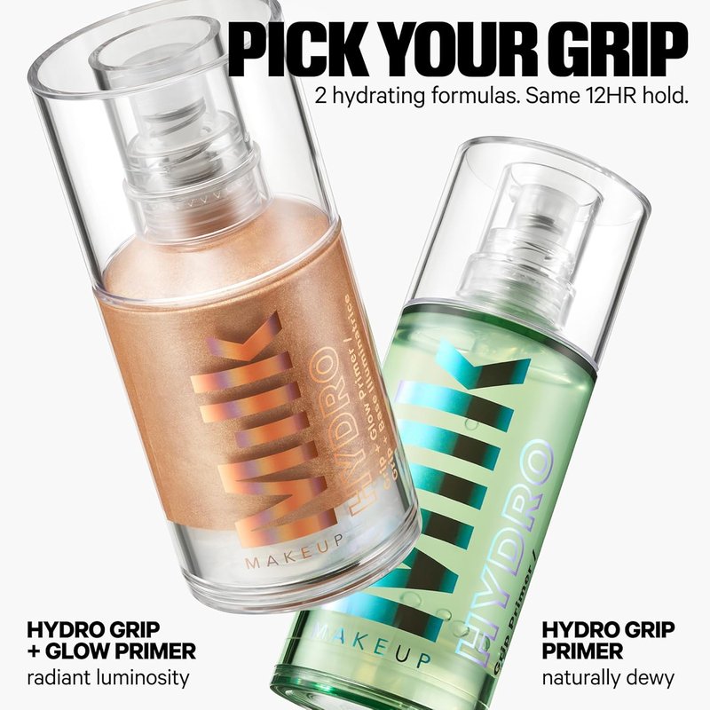 Hydro Grip + Glow Primer | Illuminating Face Primer with Hyaluronic Acid - 1 oz, Silicone-Free, Radiant Finish