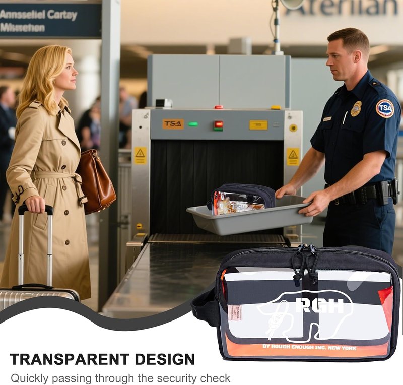Clear Travel Toiletry Bag - Leakproof Cosmetic Organizer for Makeup & Skincare Essentials | Unisex Design