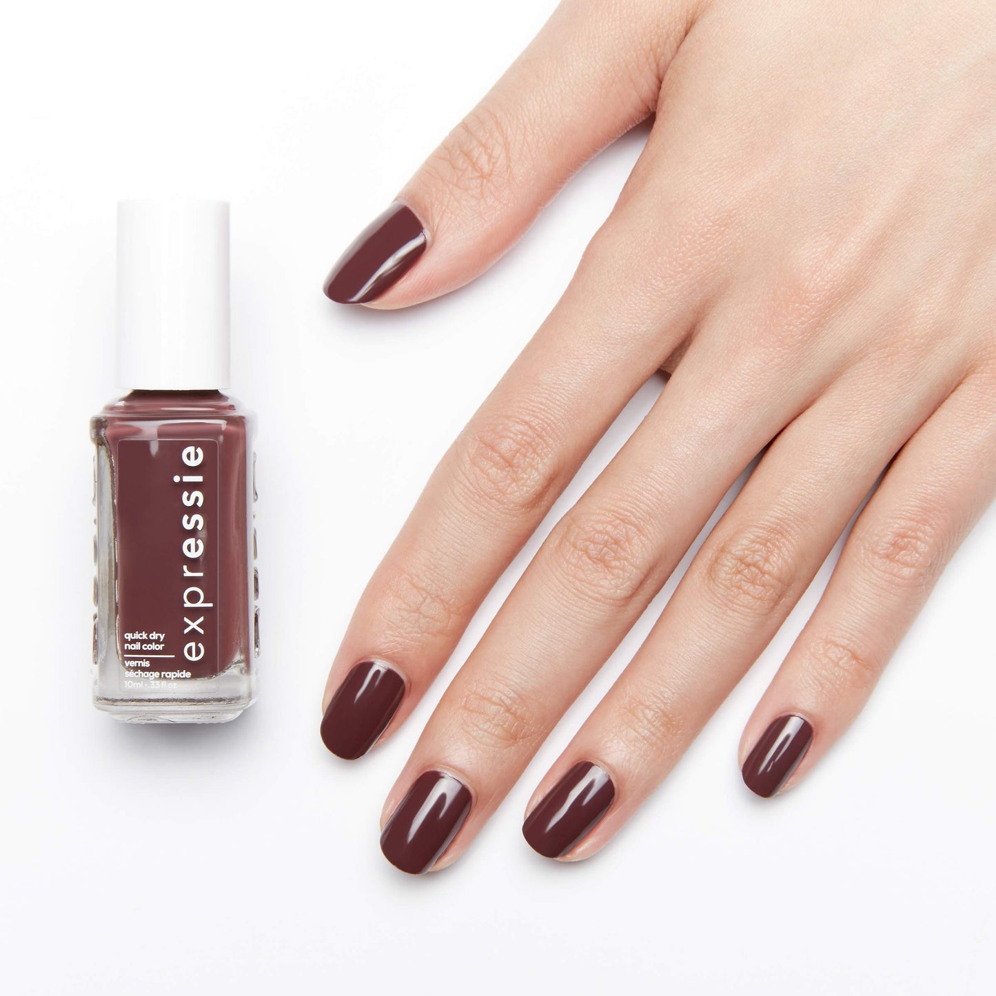 essie Expressie Nail Polish, Quick-Dry Plum Purple Nail Polish, Vegan, Scoot Scoot, 0.33 fl oz