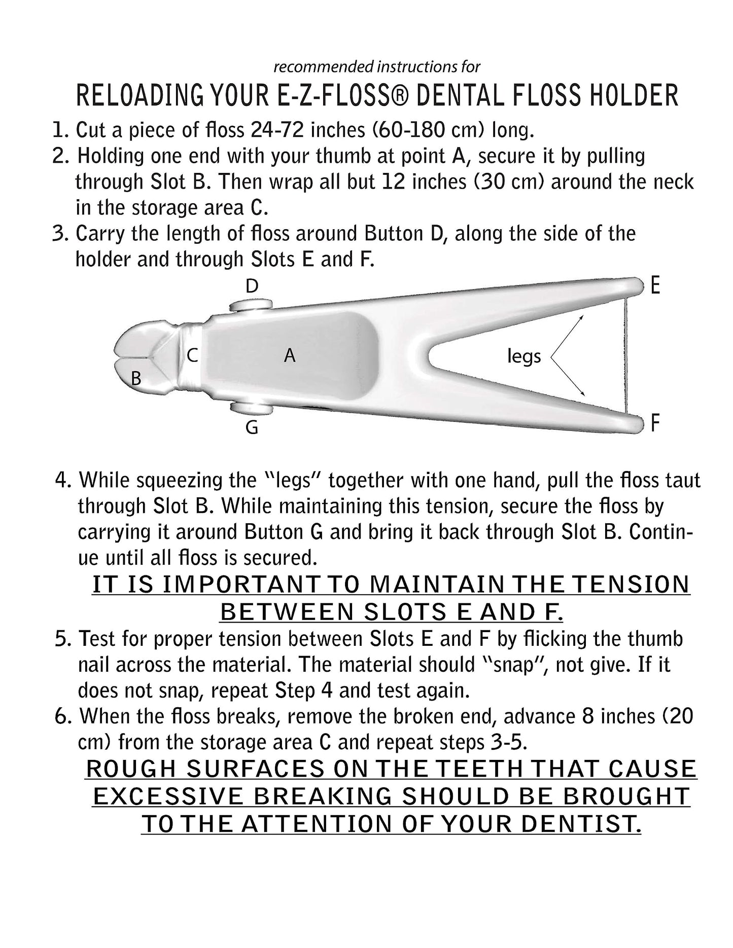 E-Z Floss Dental Floss Holder
