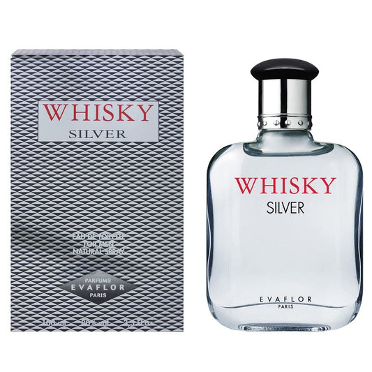 WHISKY SILVER Eau de Toilette for Men – Magnetic and Unique Scent with Verbena, Violet and Marine Notes – For the Unforgettable Man – Made in France by EVAFLORPARIS – 3.4 Fl Oz