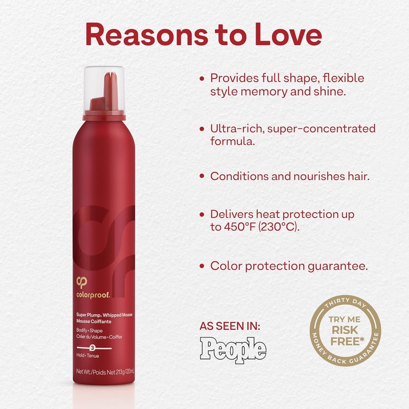 Colorproof Super Plump Whipped Hair Mousse - Color-Protecting Volume Formula | 7.5 Fl. Oz.
