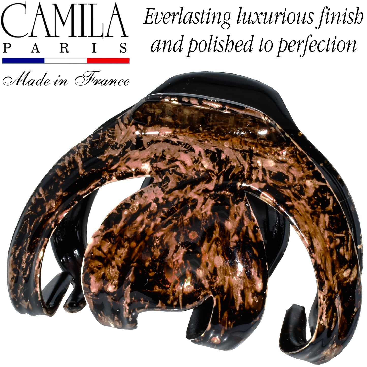 Camila Paris CP3866 French Octopus Hair Clip, 3 Inch Hair Clips for Thick Hair, Girl Big Hair Claw Clips for Long Hair, Jaw Hair Clips for Women Thick Hair Strong No-Slip Grip, Made in France