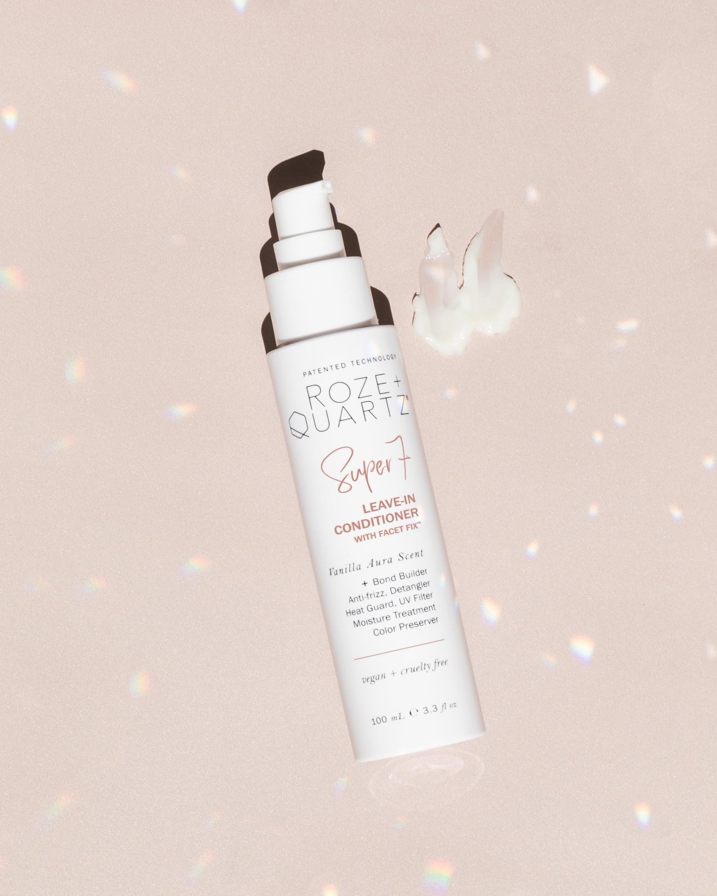 Roze + Quartz® Super 7 Leave-In Conditioner • Seven Benefits for All Hair Types (3.3oz)