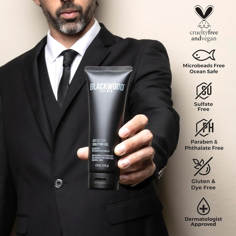 BioFuse Hair Sculpting Gel - Long Lasting Hold | Natural Vegan Formula for All Hair Types - 4.23 Oz
