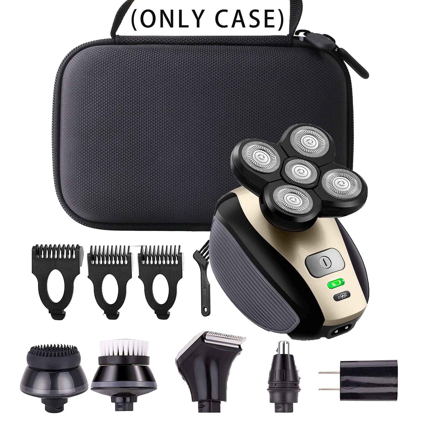JINMEI Hard EVA Carrying Case Compatible with for Skull Shaver Electric Pitbull Pro Razor, Men’s 5-in-1 Electric Head Shaver Storage Case (Big)