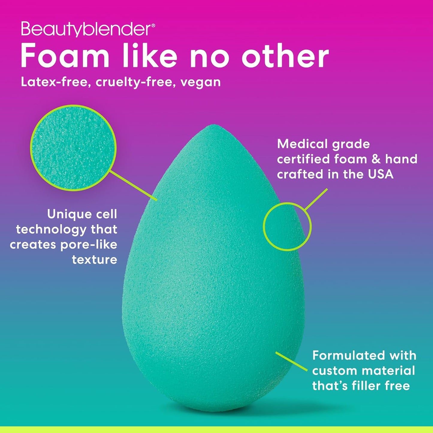Beautyblender® Chill Blender Makeup Sponge - Streak-Free Liquid Foundation Application | Vegan & Cruelty-Free