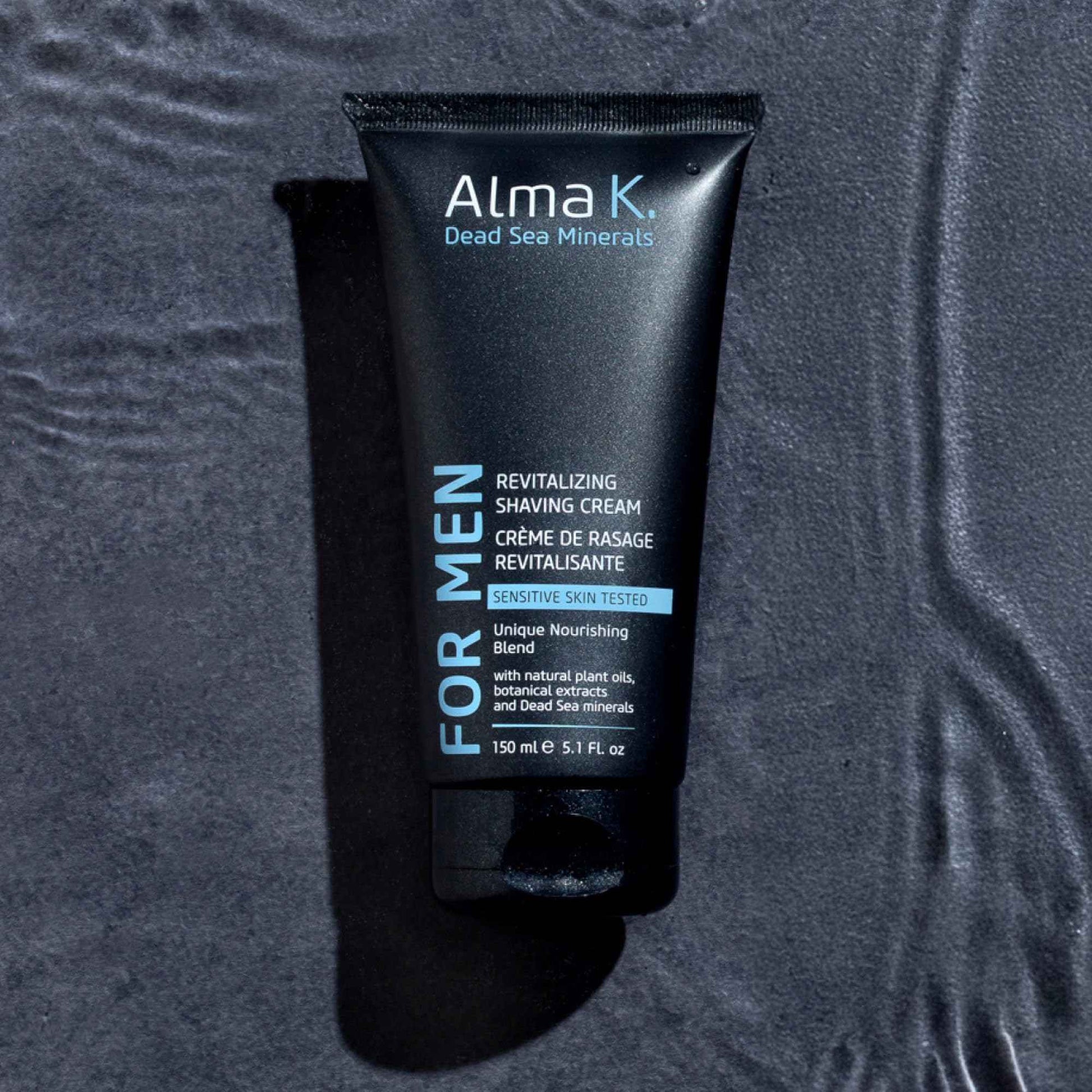 Alma K Revitalizing Shaving Cream - Nourishing and Calming Mens Shaving Cream with Dead Sea Minerals, Argan Oil - Gentle Shave Cream for Men - 5.1 oz