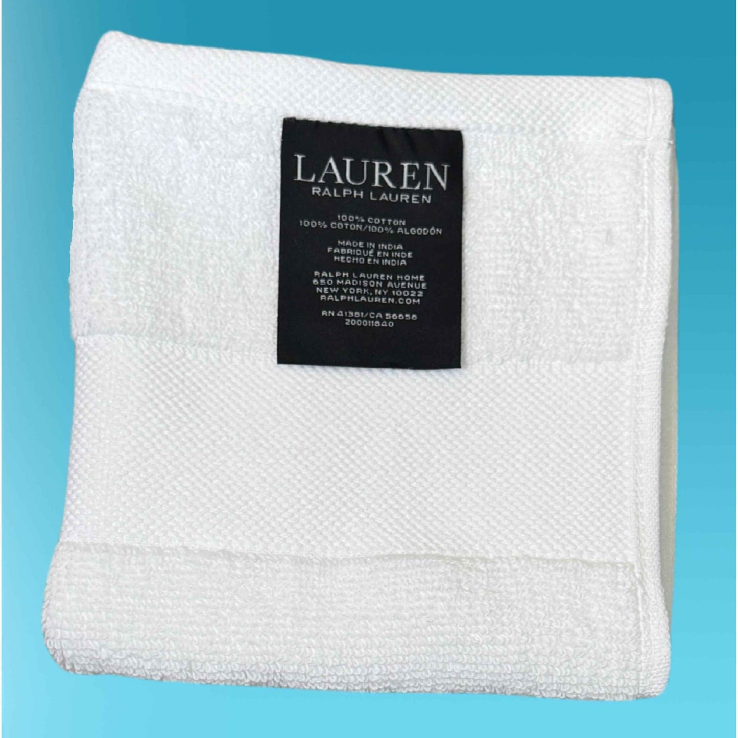 Lauren Ralph Lauren Westcott Washcloth Sailcloth White
