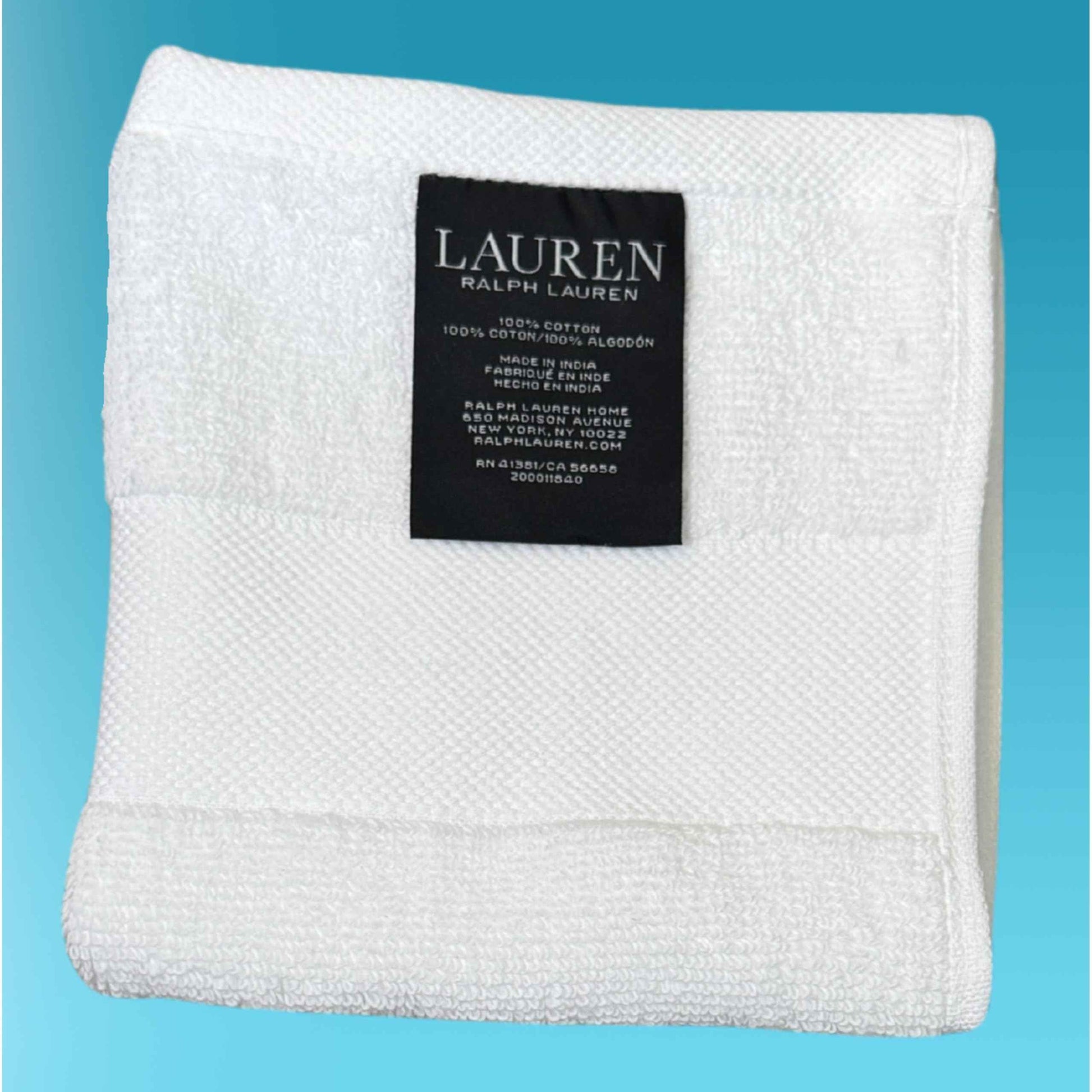 Lauren Ralph Lauren Westcott Washcloth Sailcloth White