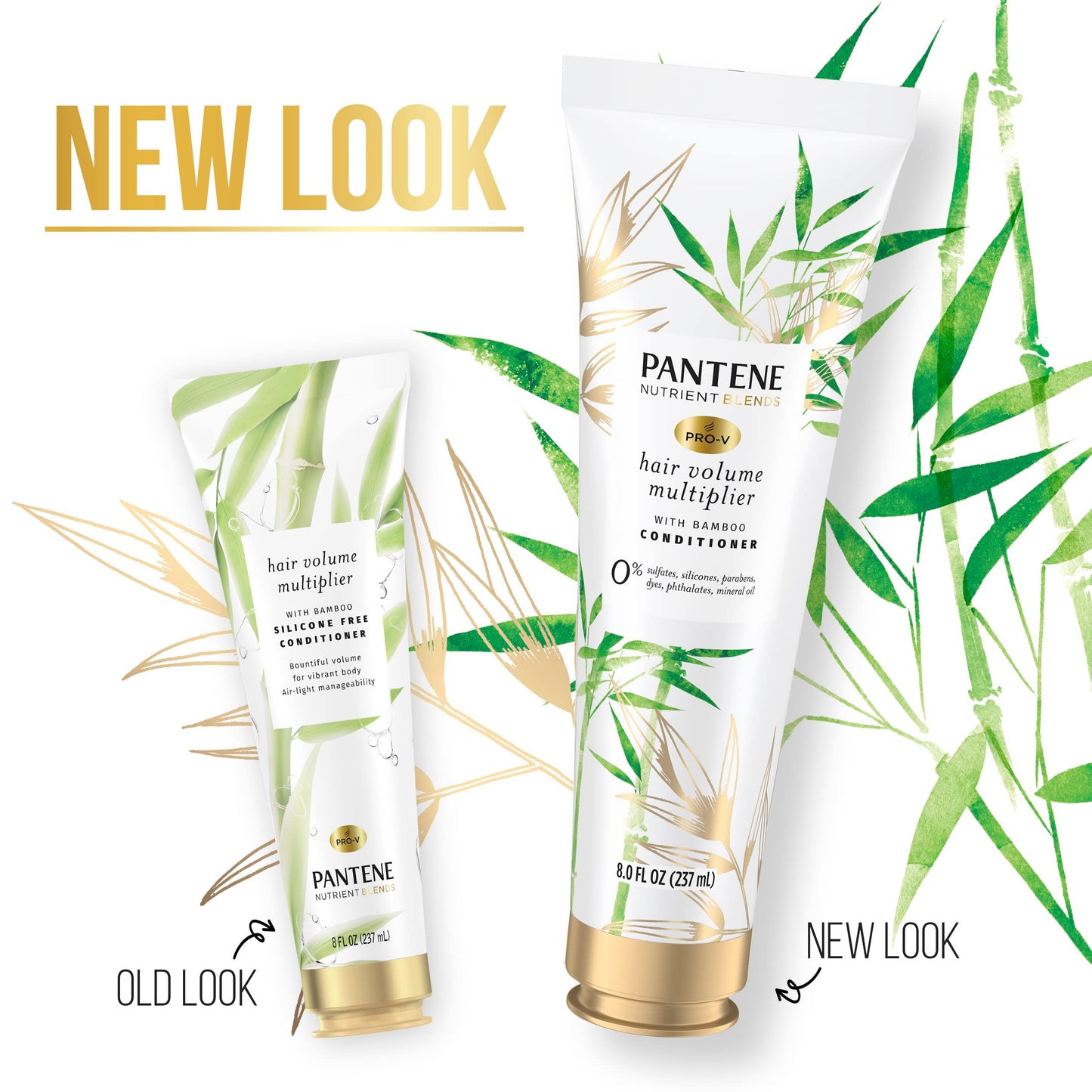 Pantene Sulfate Free Conditioner, Volumizing conditioner for fine or flat hair with Bamboo, Color Safe, 8.0 oz