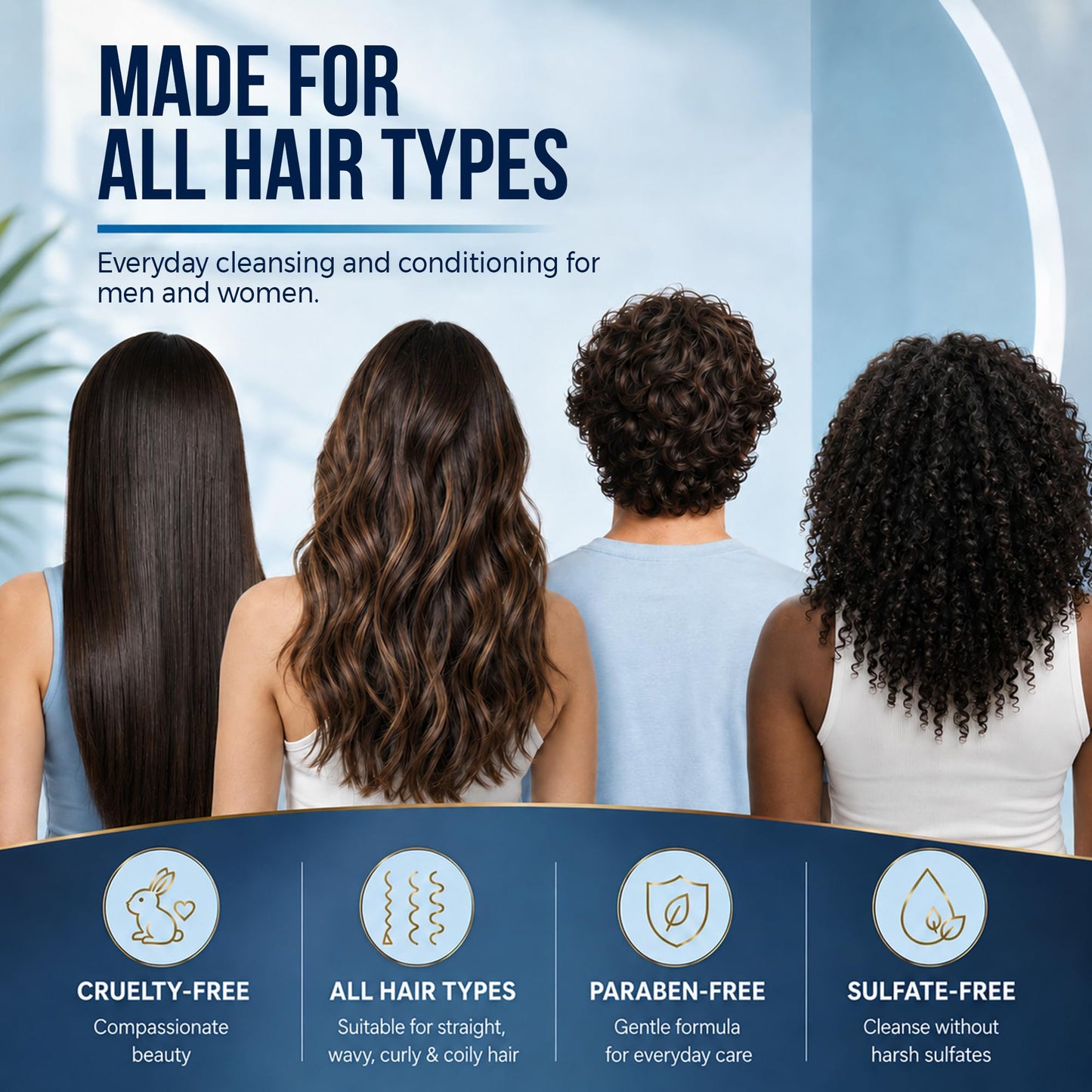 Biotin 2-in-1 Shampoo and Conditioner for Men & Women, 16 fl oz