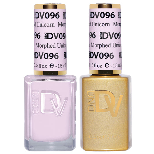 DND Gel Polish Set, Coquette Collection, UV/LED Gel Polish and Air Dry Nail Lacquer, Matching Chip-Free Polish Duo, 096 Morphed Unicorn, 0.5 Fl Oz