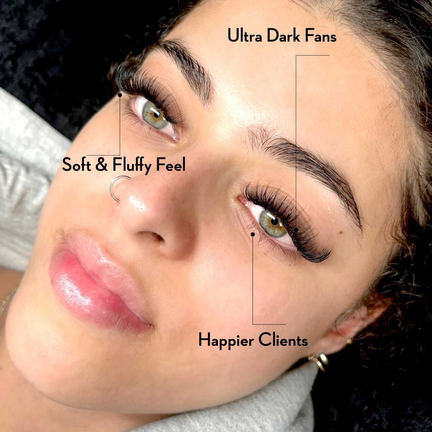 One V Salon, 1000 Loose Professional Use Premade Fans Eyelash Extensions, C Curl Volume Lashes,14D 20D 10D-0.07 Thickness, 9-16mm Fluffy Handmade Fan Mixed Tray