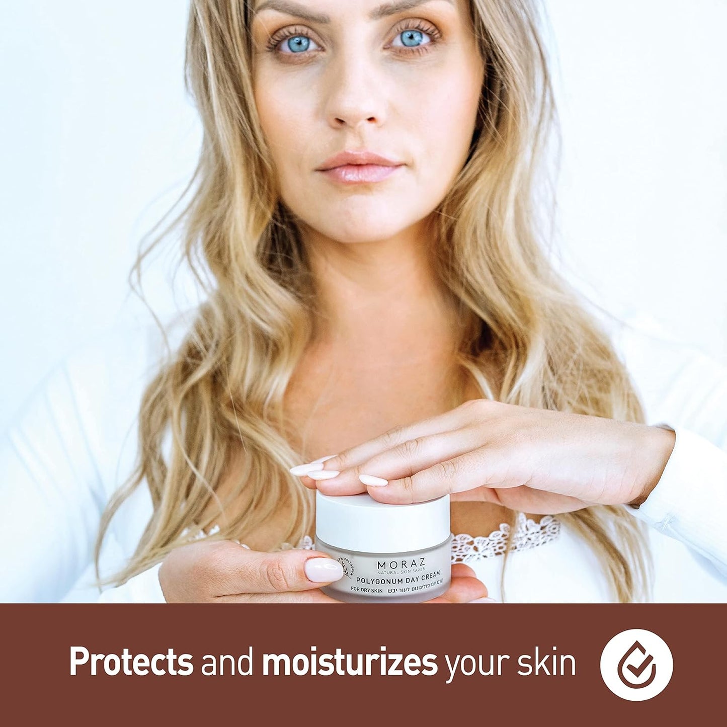 Moraz Herbal Day Cream - Anti-Aging Hydro Boost for Normal to Oily Skin | 75% Polygonum Extract, 1.7 Fl Oz