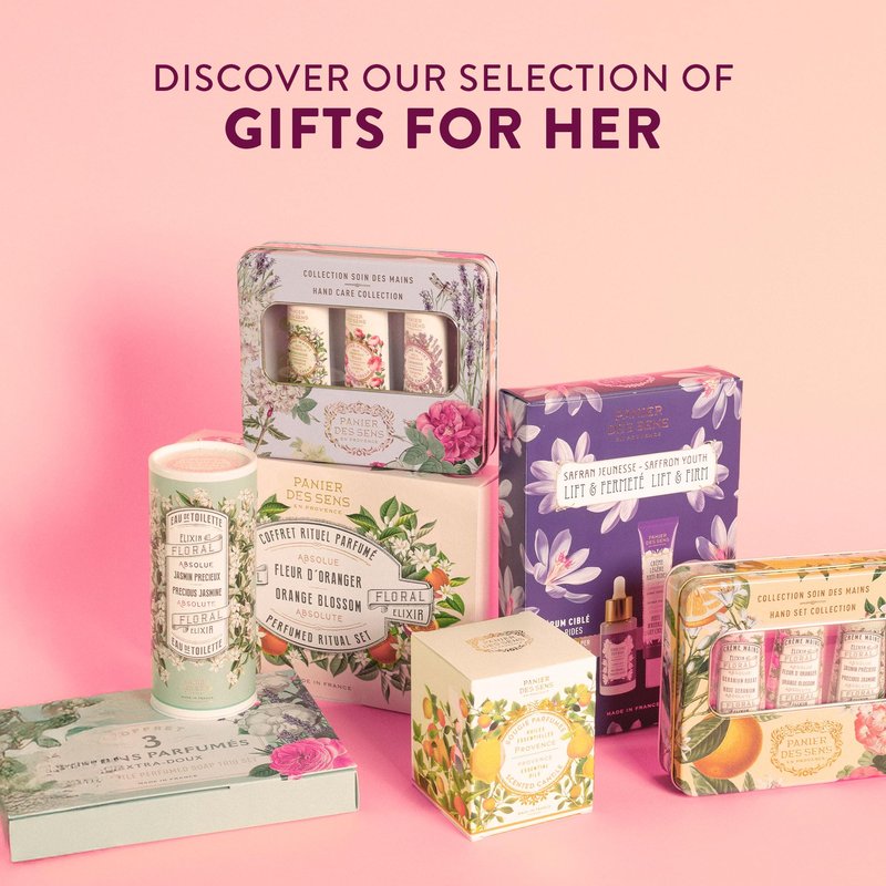 Panier des Sens - Mothersday Gift Bar Soap Gift Set for Women - Cotton, Rose, Lavender Soap Bars - Birthday Gift for Her - Hand & Body Soap Bars with Shea Butter - 97% Natural Ingredients - 3x3.5oz