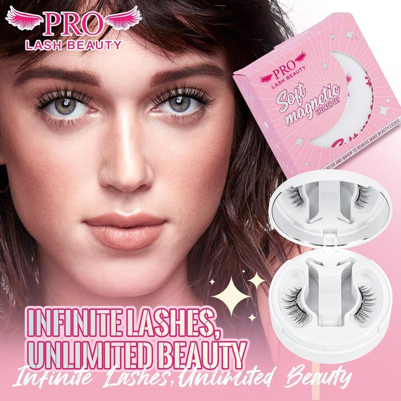 Magnetic Eyelashes - Soft Reusable Lashes with Applicator | Waterproof & Easy to Wear (1 Pair, Frisky)
