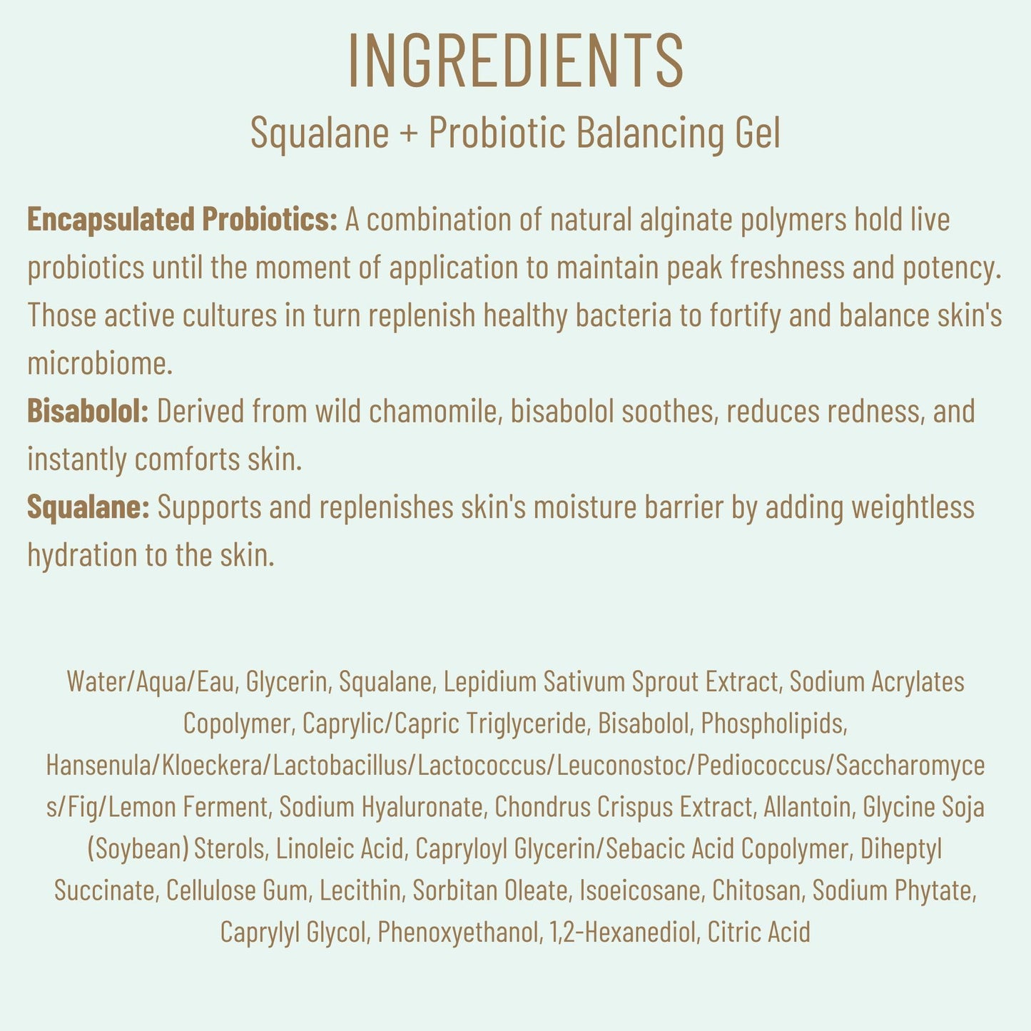 Biossance Squalane + Probiotic Balancing Face Gel Moisturizer - Advanced Formula for Oily & Acne-Prone Skin, Encapsulated Probiotics, Reduces Redness & Excess Oil, Soothes Sensitive Skin - 1.69 oz
