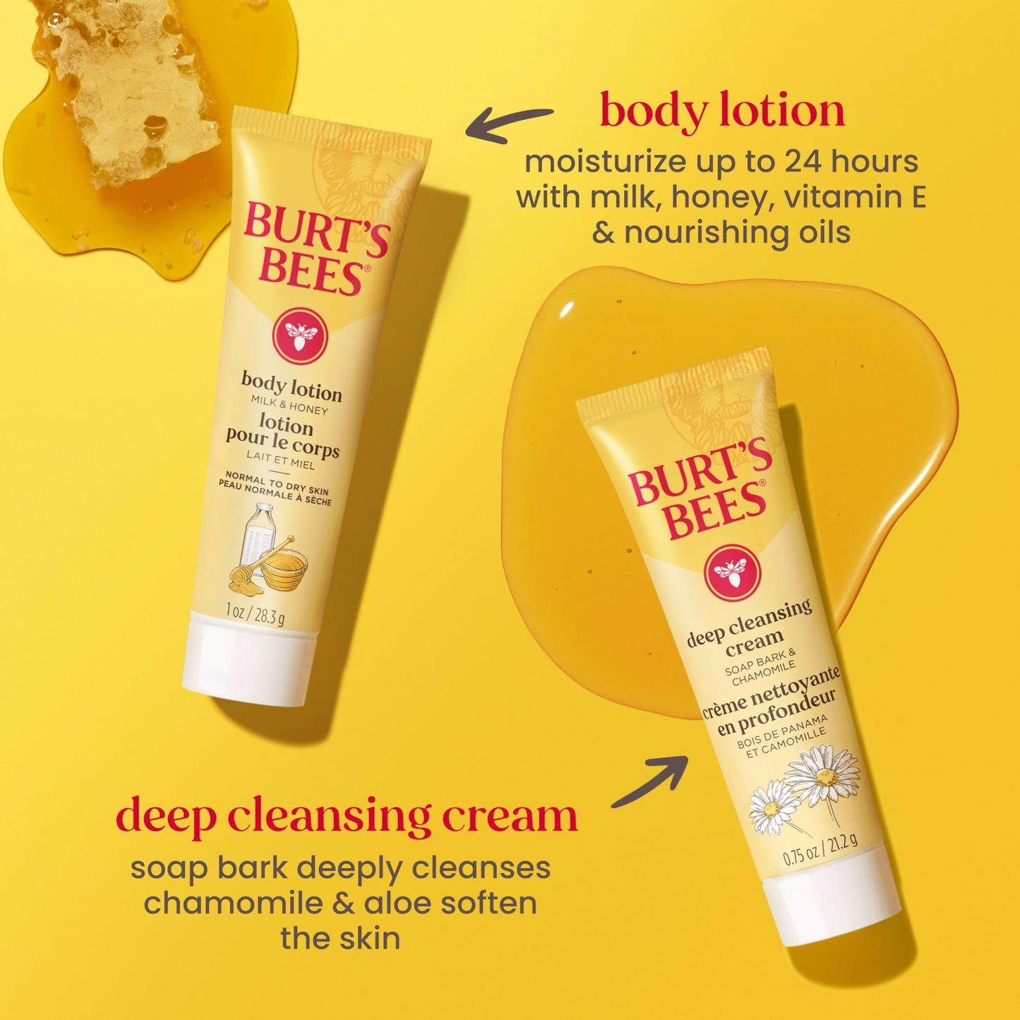 Burt's Bees Mothers Day Gifts Ideas - Essentials Everyday Set, 5 Travel Size Products - Deep Cleansing Cream, Hand Salve, Body Lotion, Foot Cream and Original Lip Balm