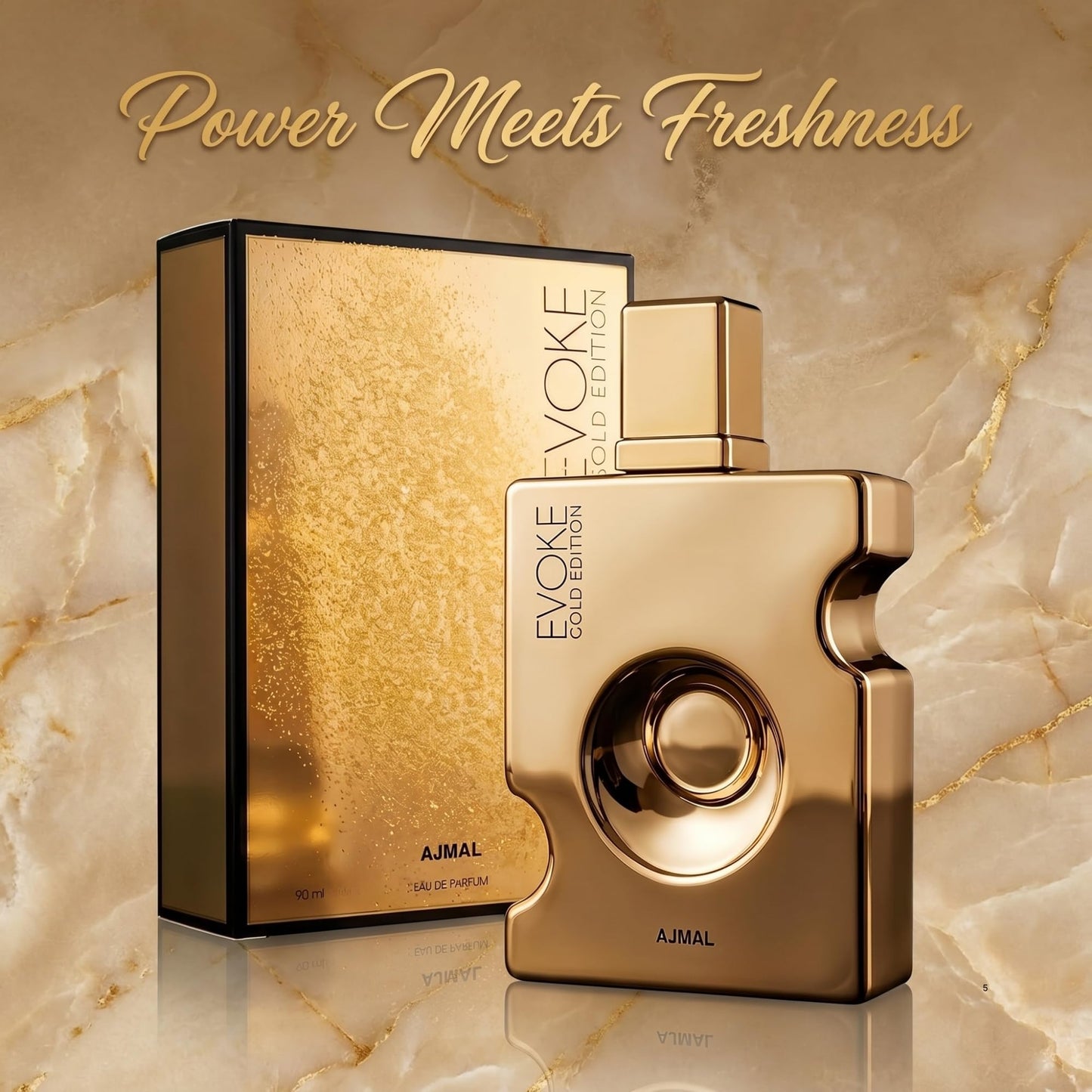 Ajmal Evoke Gold Eau de Parfum for Women, 2.5 fl oz / 75 ml, Floral Woody Musky Elegant Fragrance, Long Lasting Women’s Perfume, Made in Dubai
