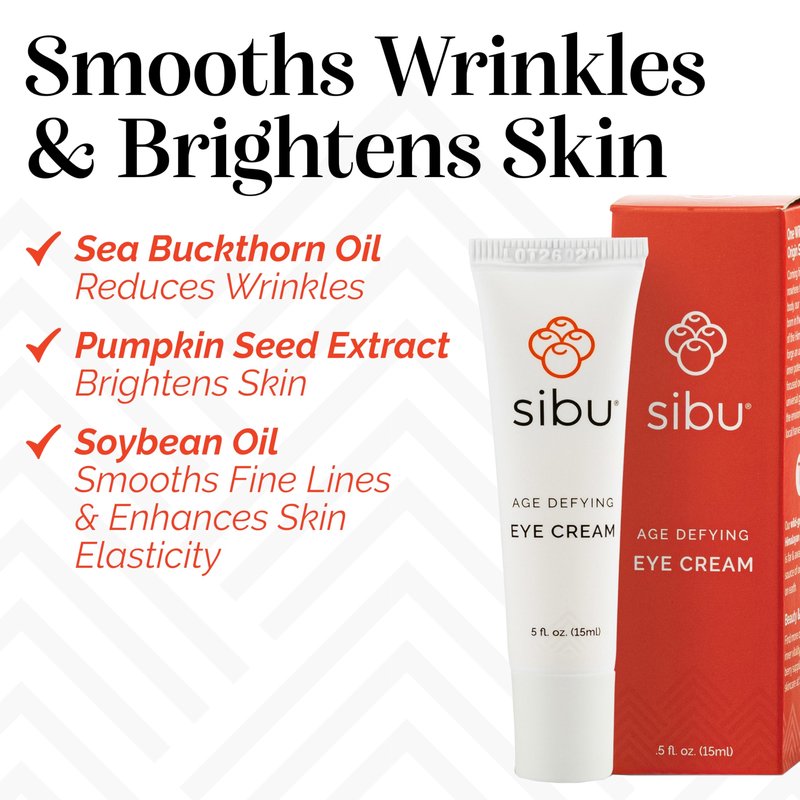 sibu Age-Defying Eye Cream, Made with Premium Himalayan Sea Buckthorn & Hyaluronic Acid (0.5 oz) – Smooths Eye Wrinkles & Reduces Puffiness