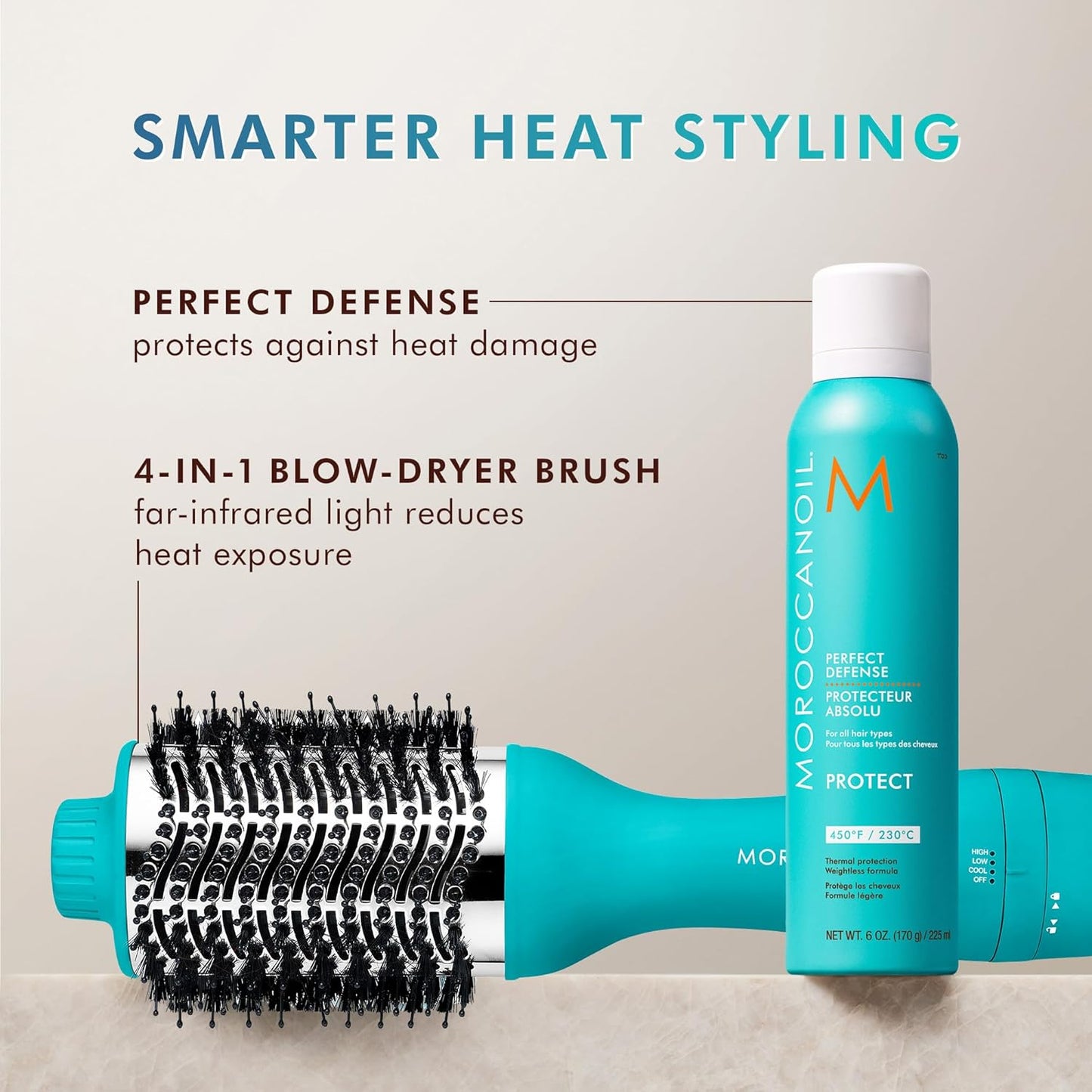 Moroccanoil Perfect Defense | Heat Protectant Spray for Hair Styling - 6.3 oz