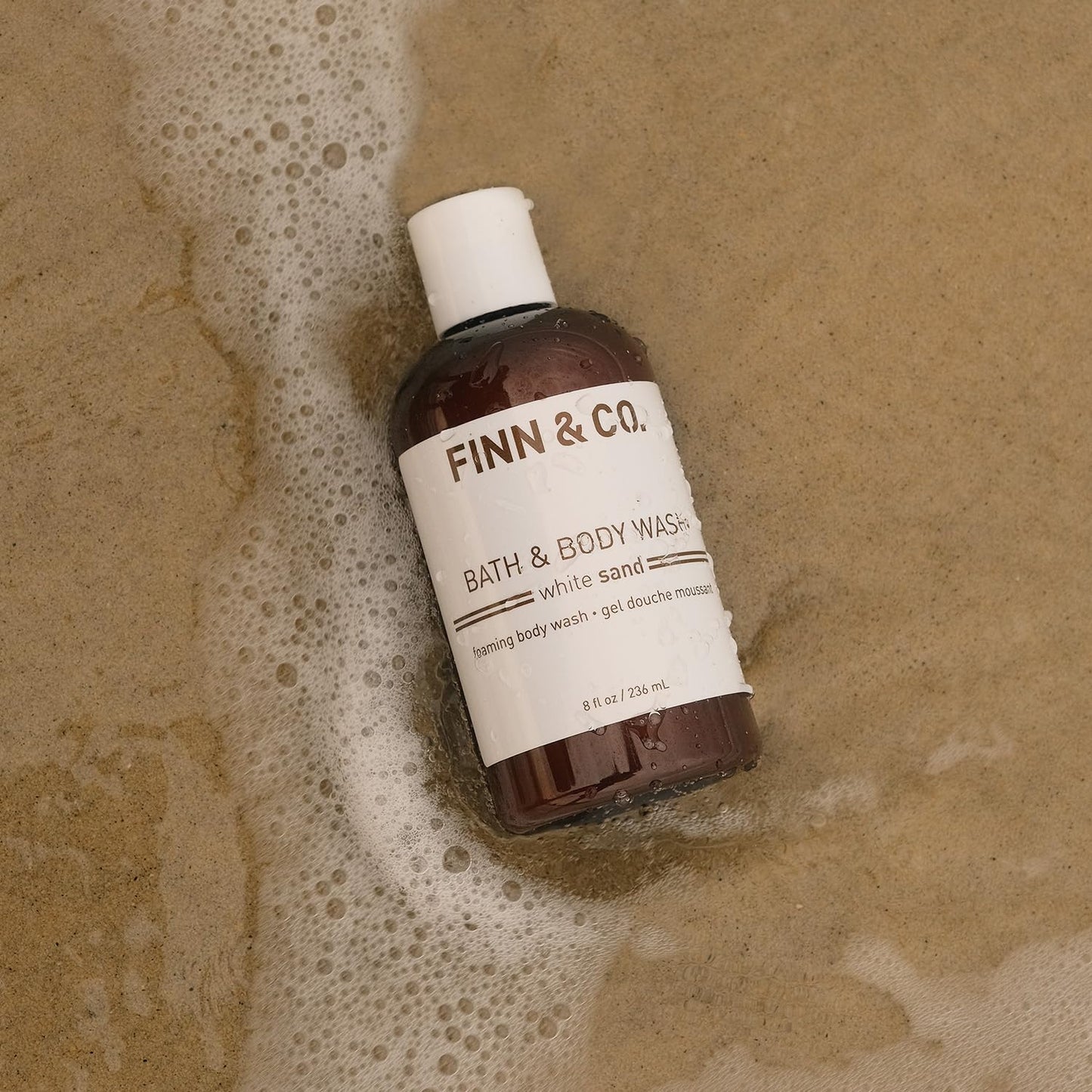 FINN & CO. White Sand Body Wash, Beach Scent, Aloe & Green Tea, 8 oz