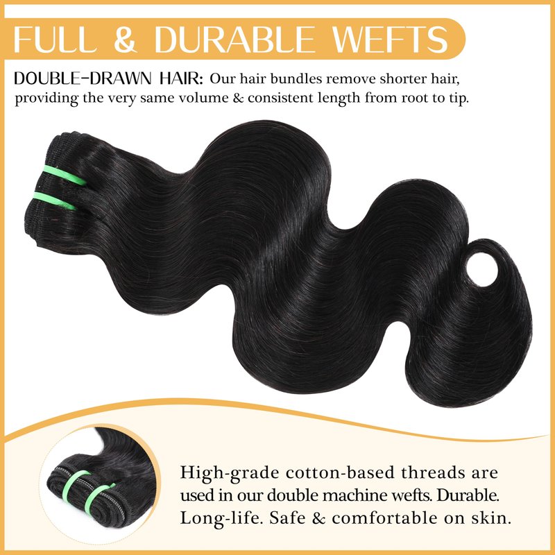 Syrenlore Raw Vietnamese Human Hair Bundles Body Wave Sew In Thick Bundles 100% Real Unprocessed Raw Vietnamese Virgin Human Hair Bundles Bodywave Quick Weave Single Bundle for Black Women 10 Inch