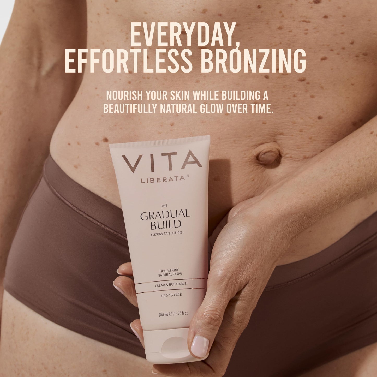 VITA LIBERATA Fabulous Gradual Tanning Lotion - Buildable Formula, Sun-Kissed Tan, Untinted For Minimal Transfer, Lasting Finish, Formulated with Hyaluronic Acid, 3.38 lf.oz