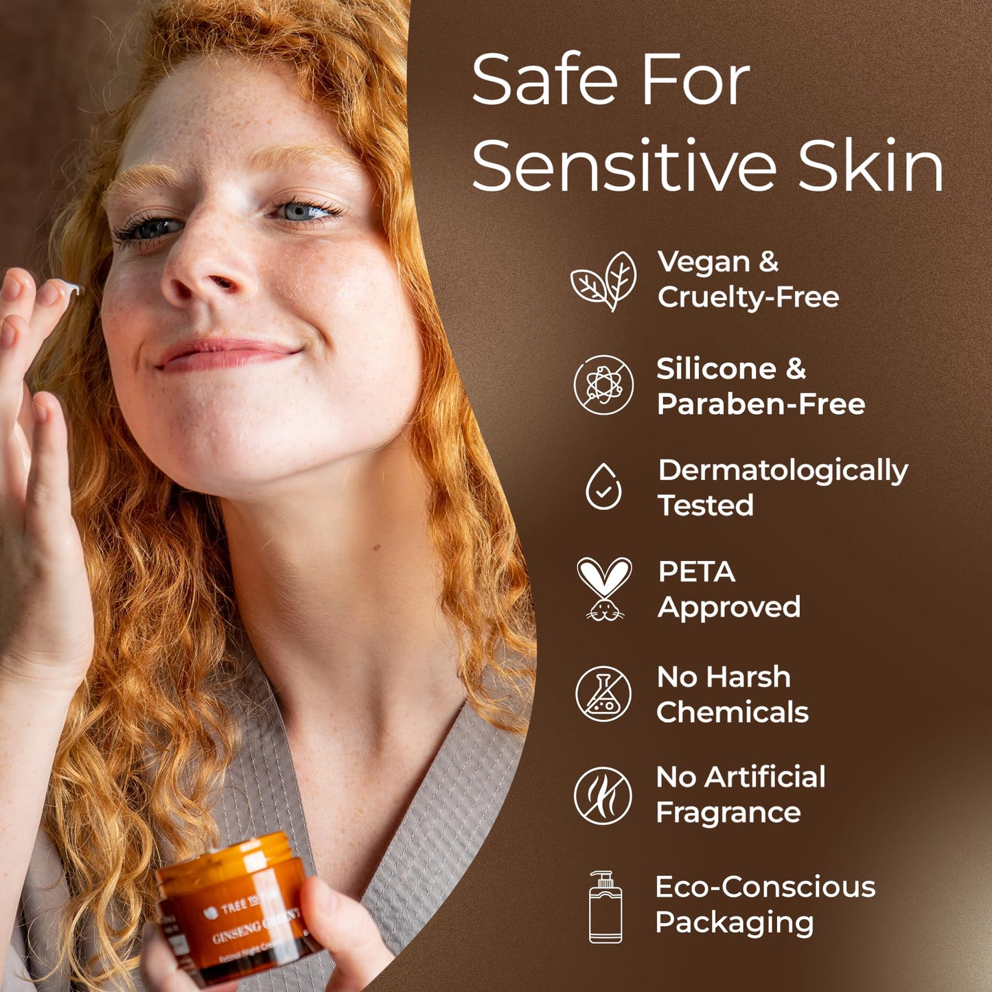 Tree To Tub Retinol Anti Aging Face Moisturizer for Dry & Sensitive Skin - Anti Wrinkle Hyaluronic Acid Facial Moisturizer, Vitamin A & E Night Cream for Women & Men w/Organic Aloe, Natural Ginseng