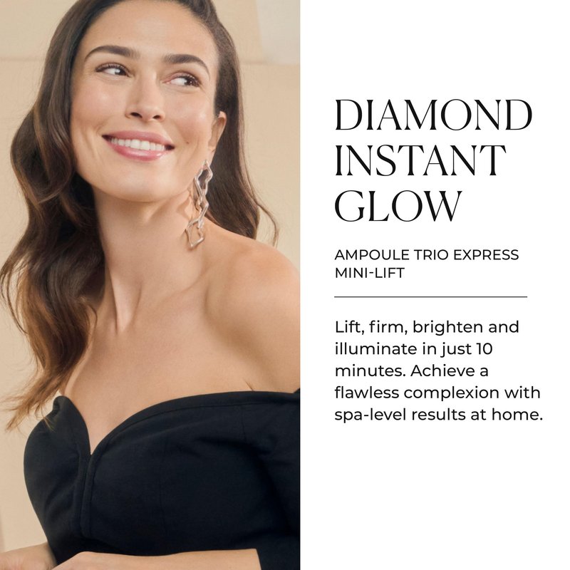 Natura Bissé Diamond Instant Glow, Anti-Aging Ampoule Trio, Lifts, Firms, & Illuminates, For All Skin Types, 3 ampoules x 1 treatment
