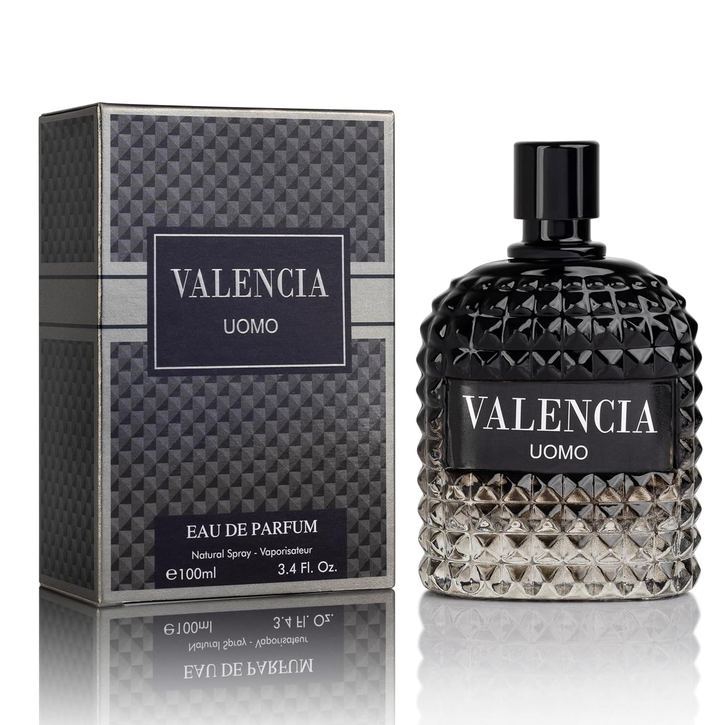 Valencia UOMO Eau De Parfum for Men - Woody Aromatic Fragrance with Floral & Mineral Notes | 100ml Bottle