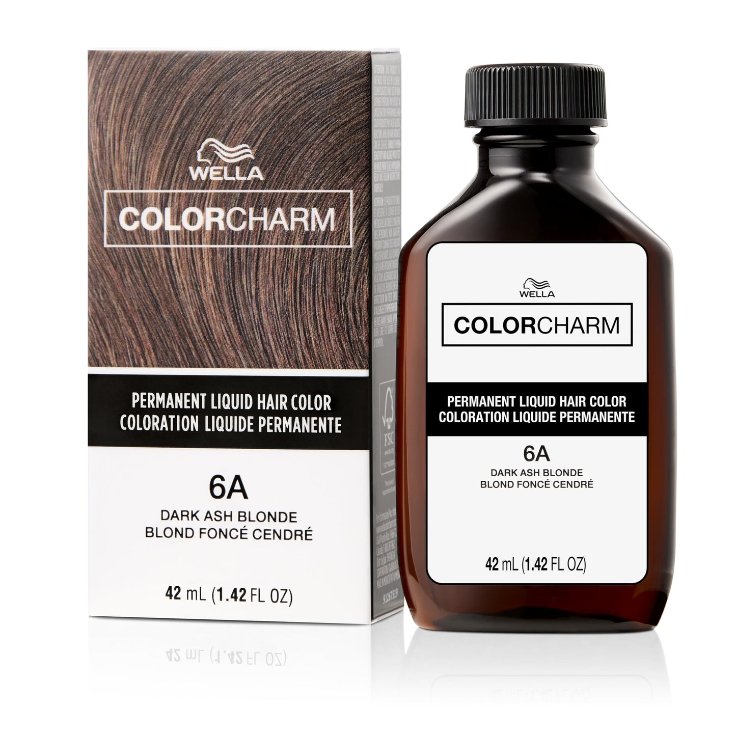 COLORCHARM Permanent Liquid Hair Color | 6A Dark Smokey Ash Blonde | Up to 100% Gray Coverage | 1.42 Fl Oz
