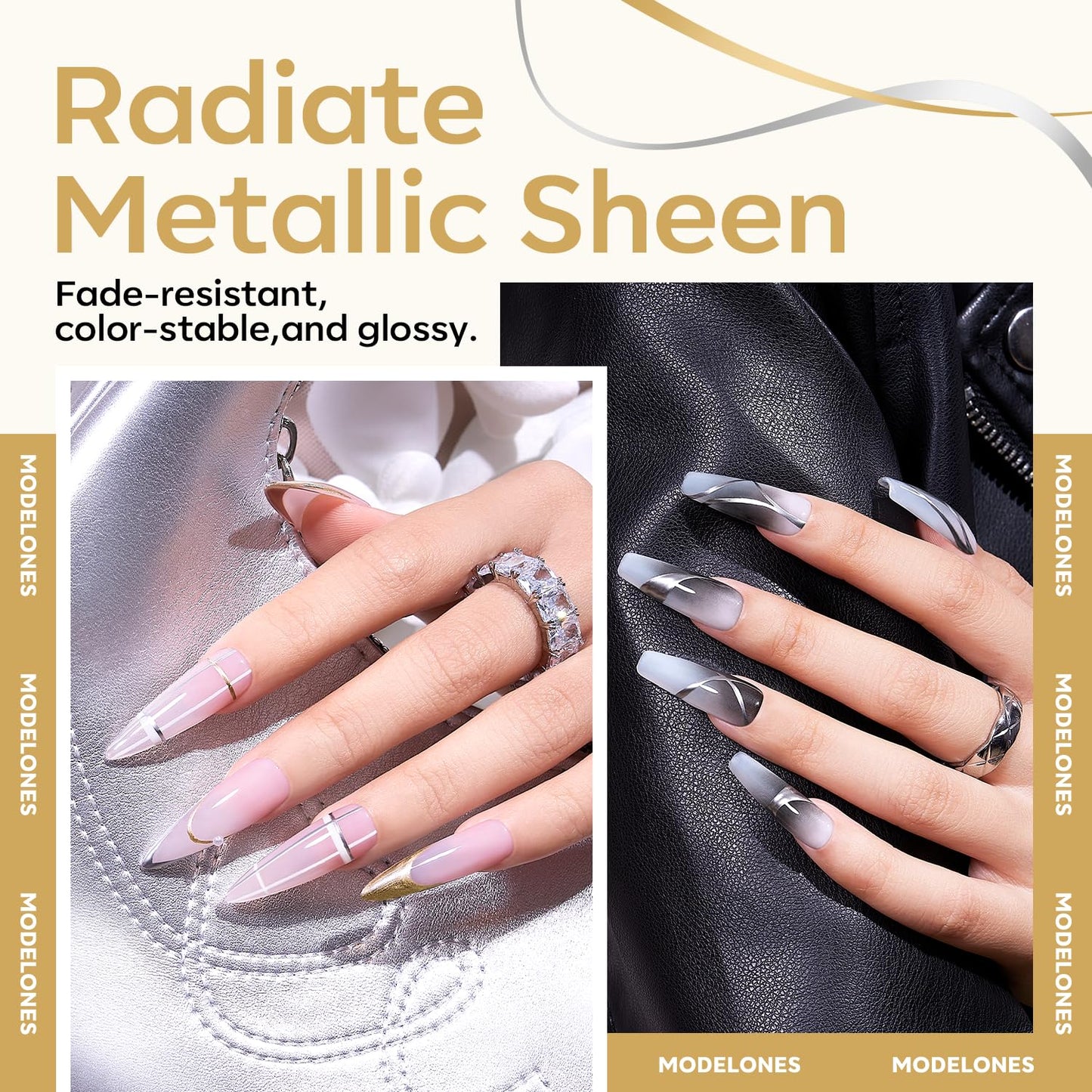 modelones Cat Eye Magnet, 5 in 1 Multifunction Nail Magnets for Cat Eye Gel Nail Polish, Magnetic Sticks Nail Design Glassy Moon French Flower Heart Cats Eye Effect Manicure DIY