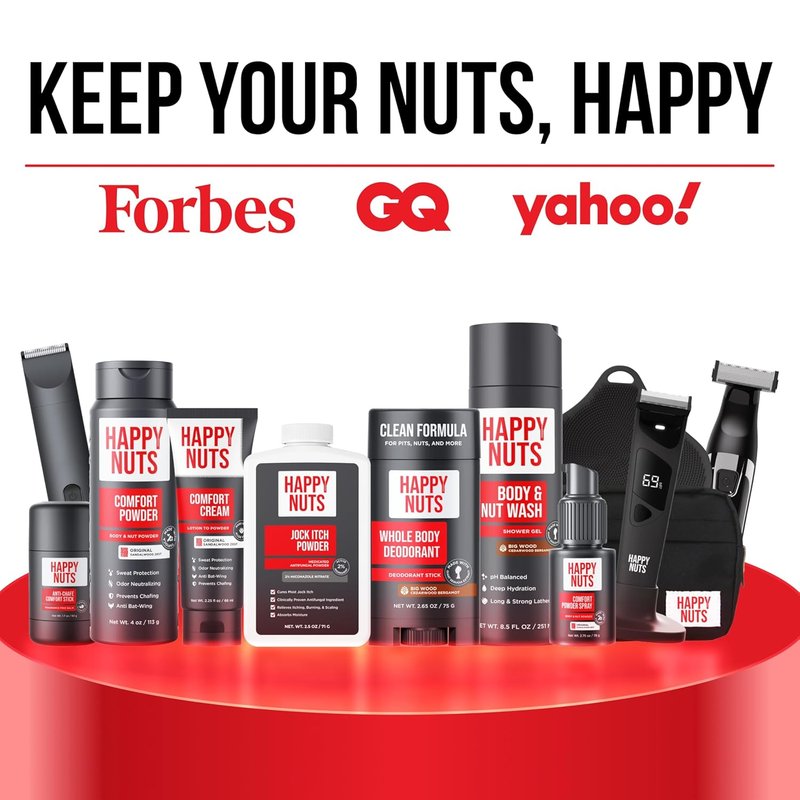 Happy Nuts Whole Body Deodorant for Men - Powerful Odor Control for Pits & Groin | 2.65 oz Original Formula
