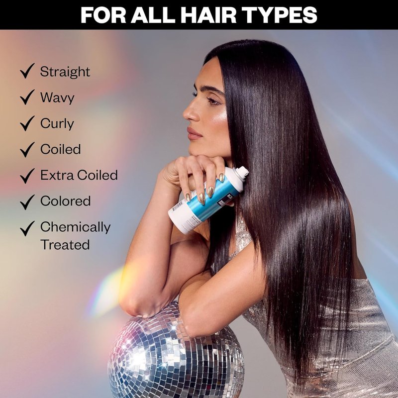 IGK Disco Clear Gloss Shine Spray - High-Shine Finishing Spray with UV Protection | Vegan & Cruelty-Free