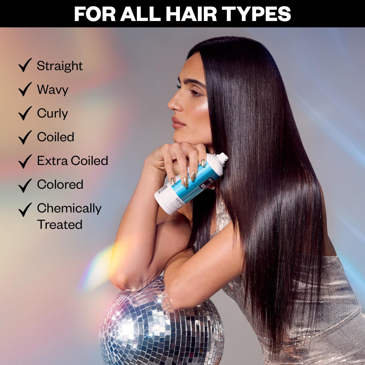 IGK Disco Disco Clear Gloss Shine Spray | Weightless Glassy Shine with a Soft Non-Greasy Finish | UV Protection Finishing Spray | 5.3 Oz