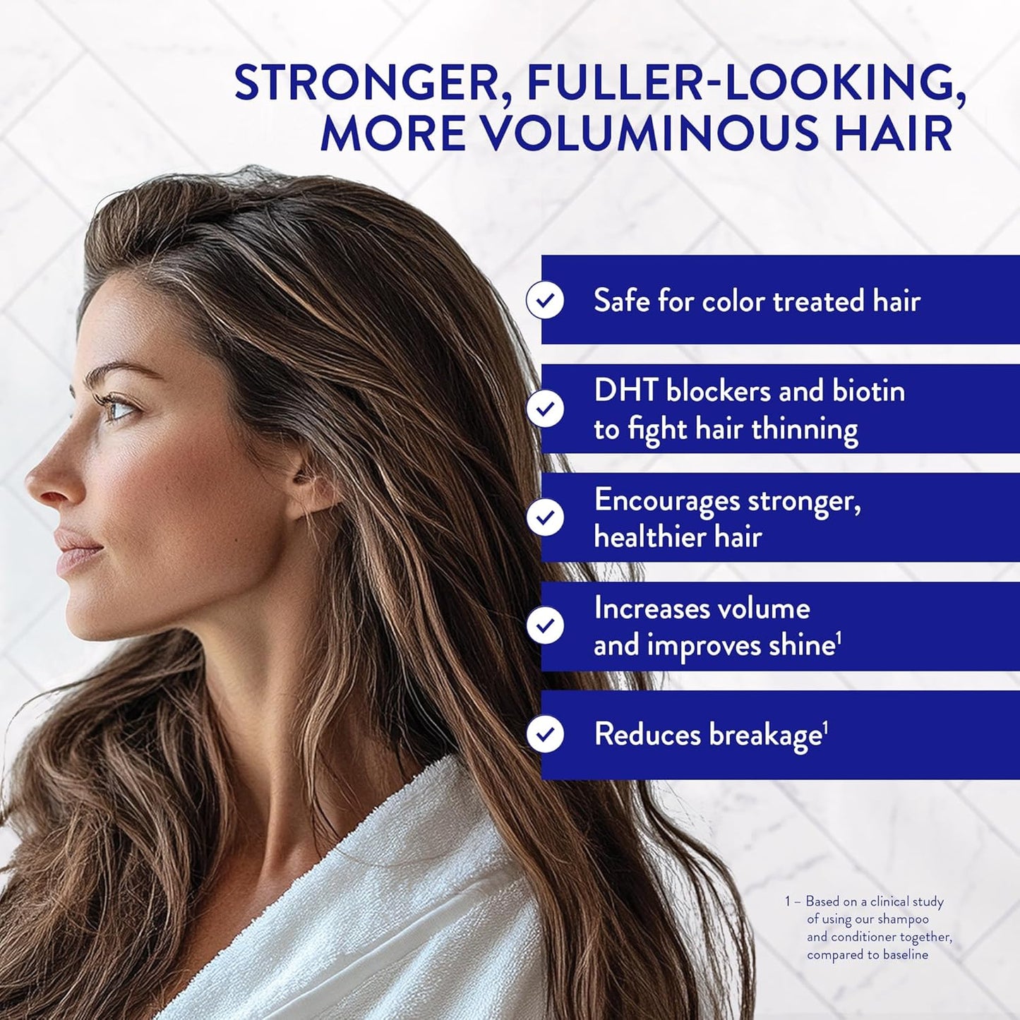 Anti-Thinning Volumizing Shampoo - Biotin & DHT Blockers for Thinning Hair | 14 oz Rose Hips