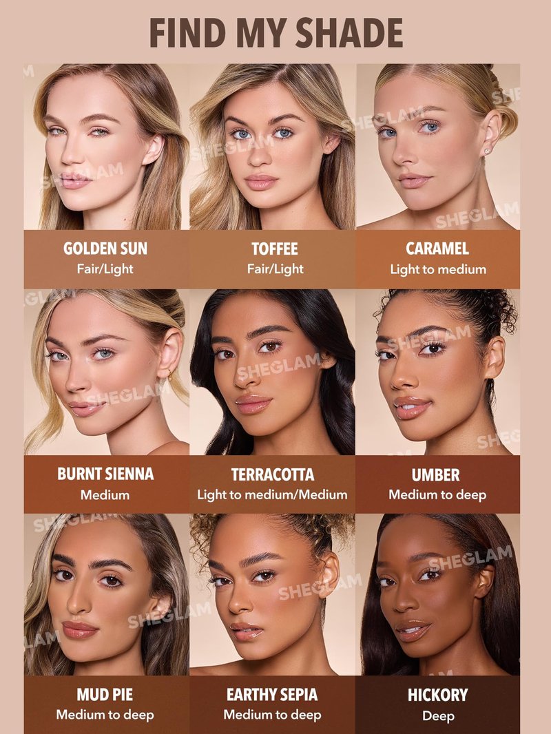 SHEGLAM Sun Sculpt Cool Toned Liquid Contour Stick Long Lasting Cream Matte Bronzer Makeup - Terracotta