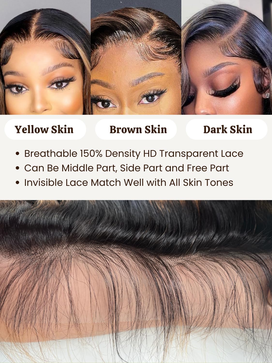 Honey Blonde Highlight 4x4 Closure Body Wave Human Hair - Balayage F1B/30 Remy Lace Closure | 10 Inch Pre-Plucked Natural Hairline