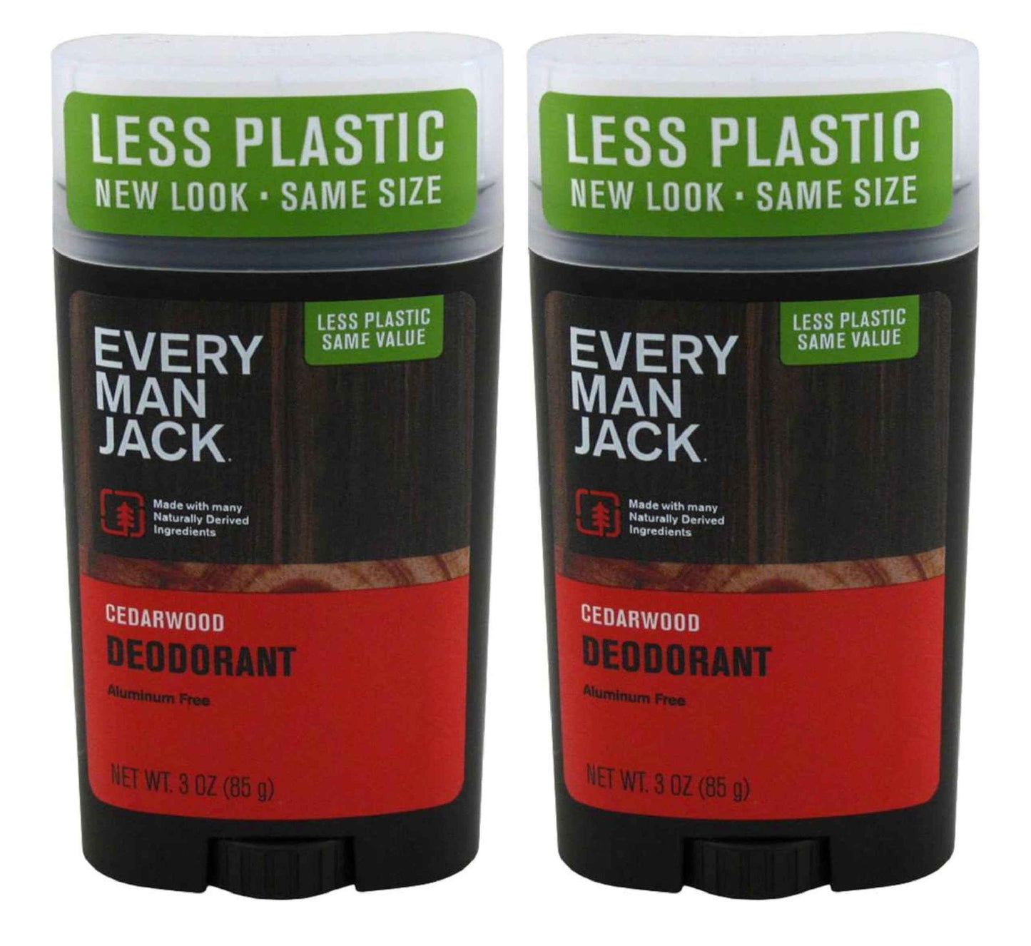 Every Man Jack Deodorant 3 Ounce Cedarwood (Aluminum-Free) (88ml) (Pack of 2)