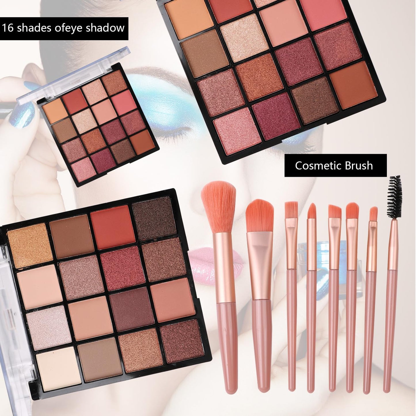 All-in-One Makeup Kit for Teen Girls - 32 Colors Eyeshadow, Foundation, Brushes & More | Pink