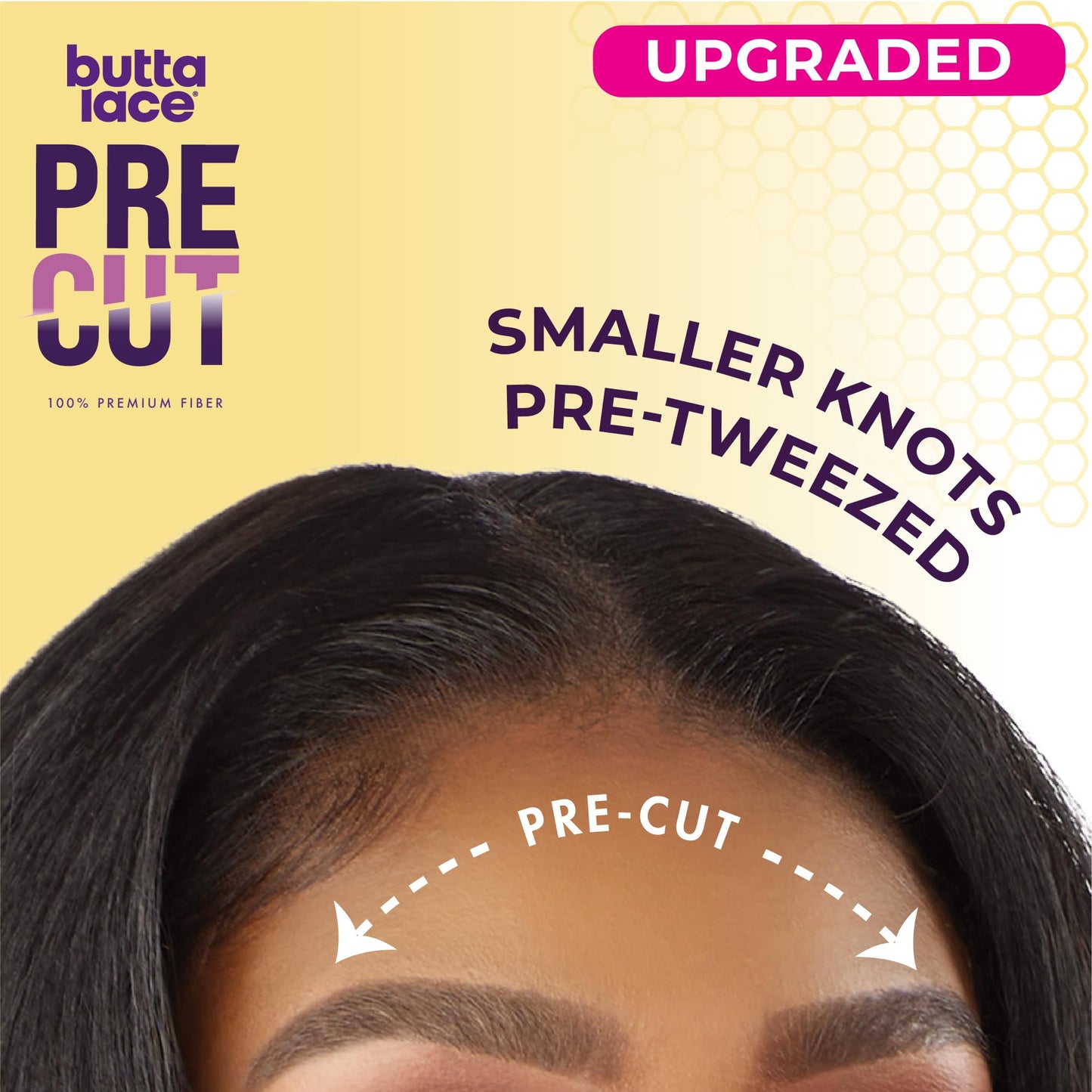 Sensationnel Butta Lace Precut Wigs - Unit 1 Glueless Extra Wide 5 Inch Deep Parting Synthetic Pre Tweezed Smaller Knot Hairline (1B OFFBLACK)
